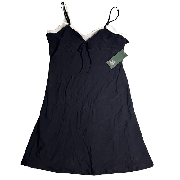 Wild Fable Mini Slip Dress Womens Large Black Spaghetti Strap Soft Girl Cottage - Picture 2 of 6